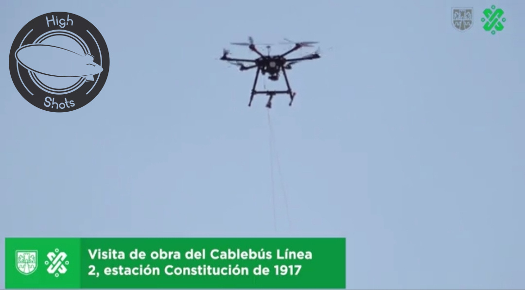 Drone teleférico